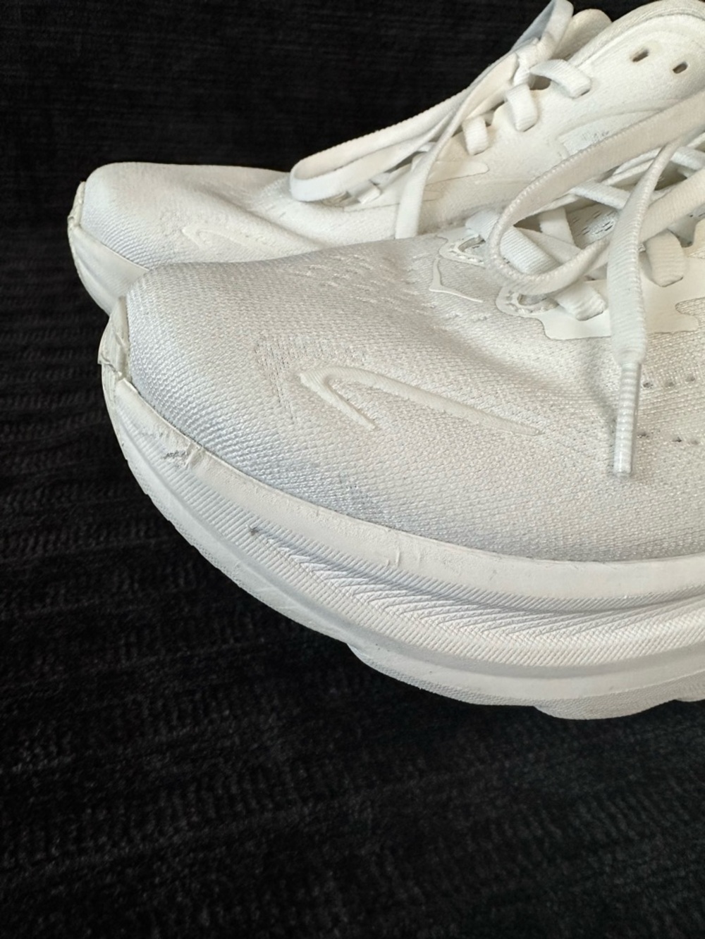 HOKA Clifton 10 White Running Shoes Wide W 9.5B EU 41.5 Womens Sneakers - Picture 6 of 11